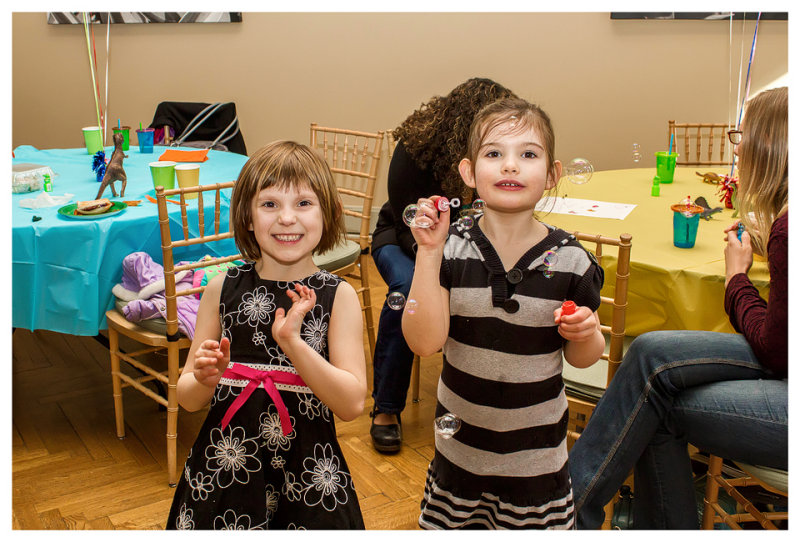 Norah and Molly at a birthday party