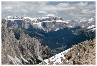 View of the Sella Group and Val di Fassa