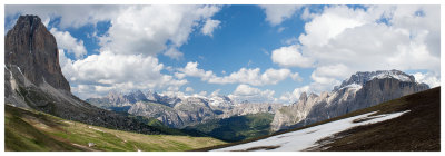 Sassolungo, the Odles,and the Sella Group