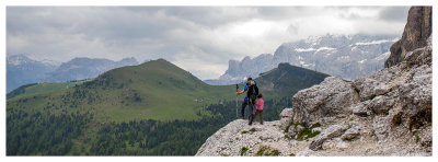 Heading to Rifugio Comici