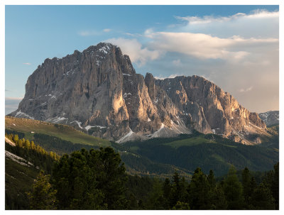 Sunset on Sassopiatto-Sassolungo