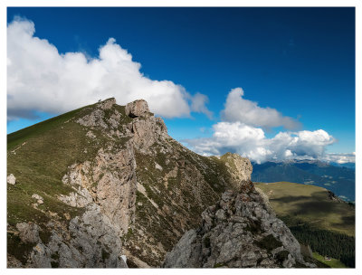 Hikers on the ridge