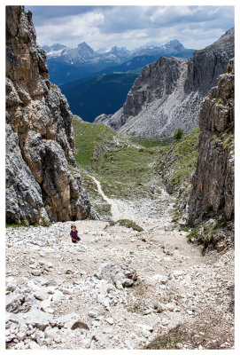 Norah climbing some switchbacks