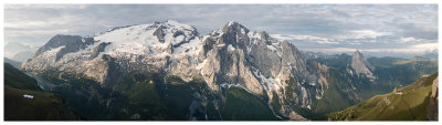 Marmolada, Gran Vernal, Colac, and Rifugio Viel del Pan