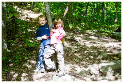 The kids hit the trail to Rattlesnake Mountain