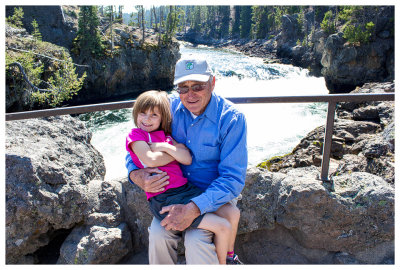 Norah and Grandpa at Upper Falls