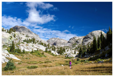 Norah on the way to Wall Lake