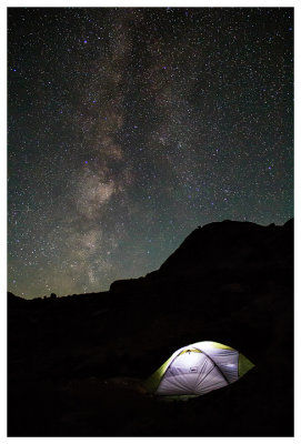 The Milky Way above our tent