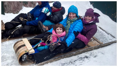 Toboggan chute on Mirror Lake