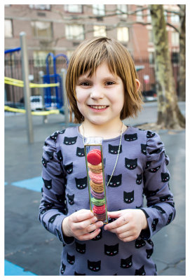 Norah and her mini macaroons