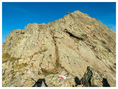 Looking back up at final climb to the summit