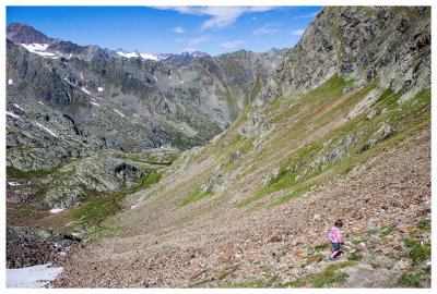Norah descending from the pass