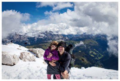 Steve and Norah on Piz Boe summit