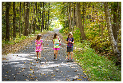 The girls hit the trail