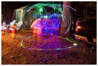 Campfire laser show