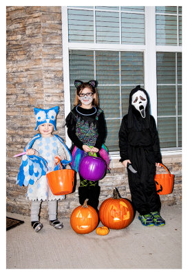 Trick or treating trio