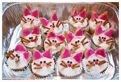 Birthday cupcakes - cats of course