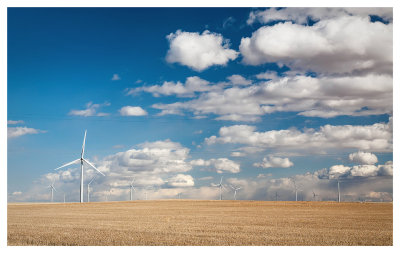 Windmills and clouds