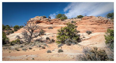 Pretty orange rocks by Mesa Arch