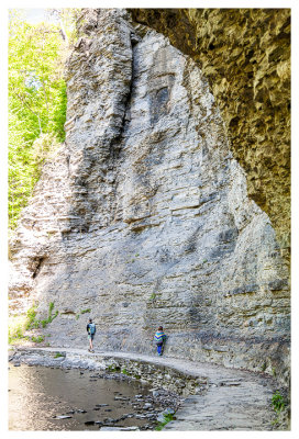 Stone trail along the rock wall