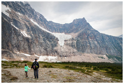 Mount Edith Cavell and Angel Glacier from the meadows