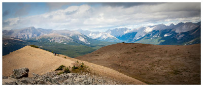 Hikers on the ridge