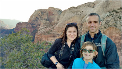 Family picture on Angel's Landing