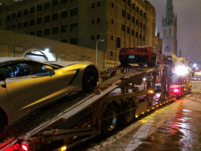 Truckload of Corvettes