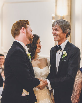Groom, Bride, Father