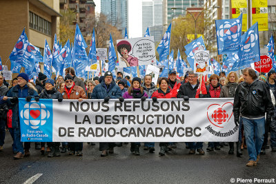 Manifestation pour la survie de Radio-Canada
