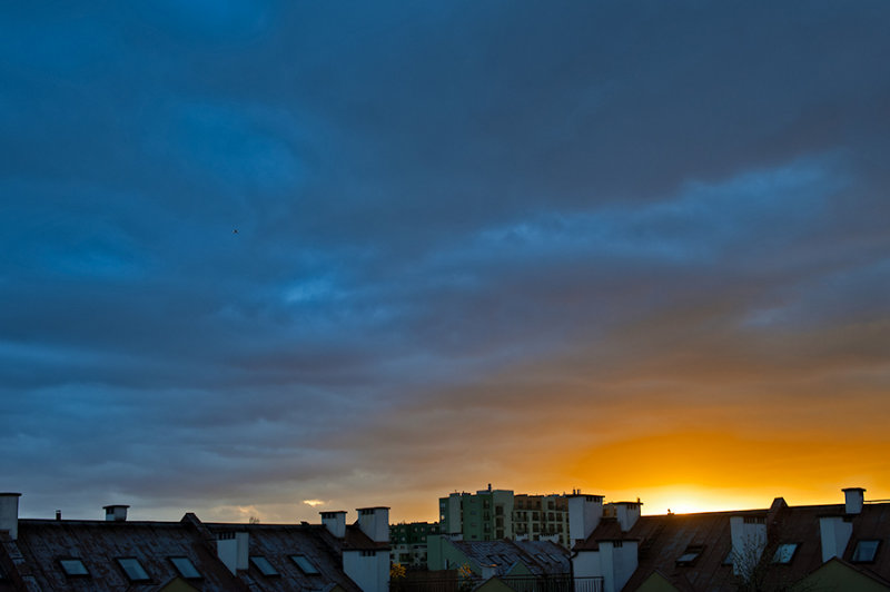 Blue And Orange Sunset