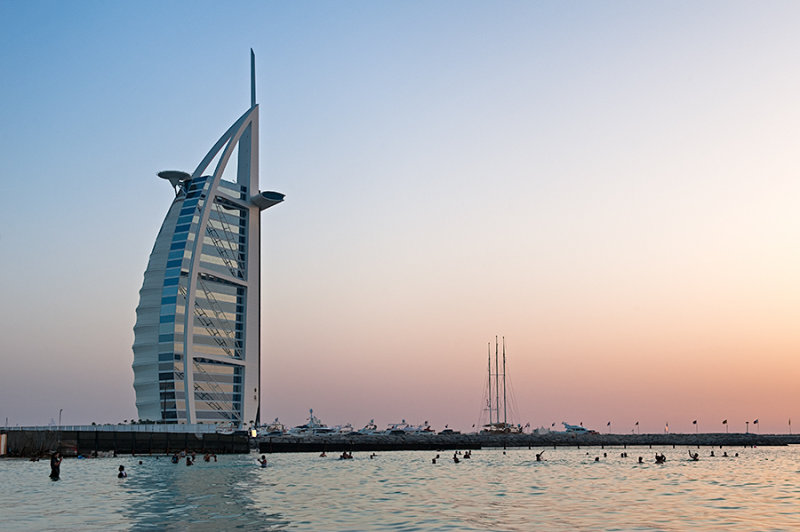 Burj Al Arab At Sunset