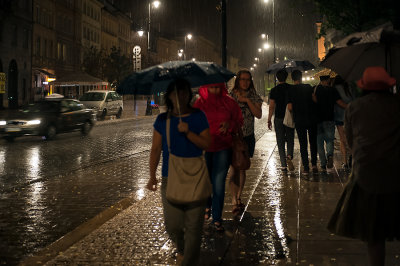 People In Rain