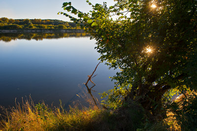 Wisla River At Sunset