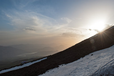 Lar Lake At Sunset