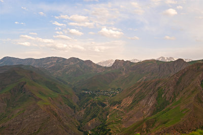 Ira Village And Alborz Mountains