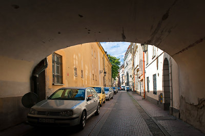 Arched Street In Old Town
