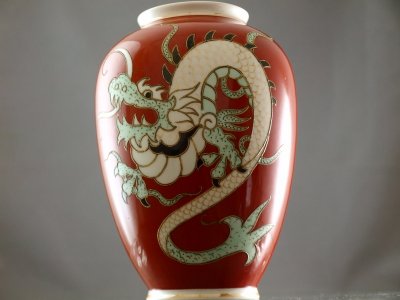 Dragon On The Red Vase