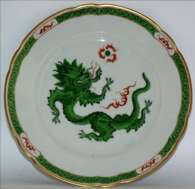 Green Dragon On Big Plate