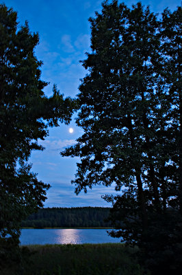 Blue Night On Wigry Lake