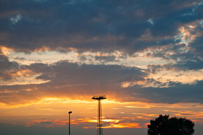 Sunset With A Tower