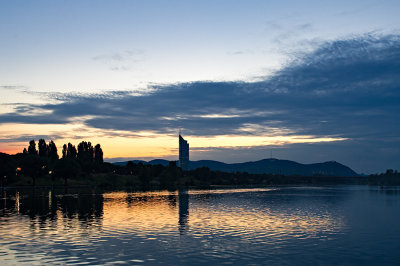 Sunset On Donau River