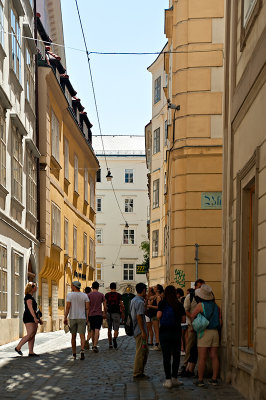 People Waiting At Domgasse 