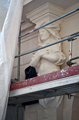 Caryatid Under Renovation