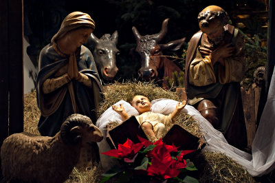 Nativity Scene At Church Of The Holy Cross
