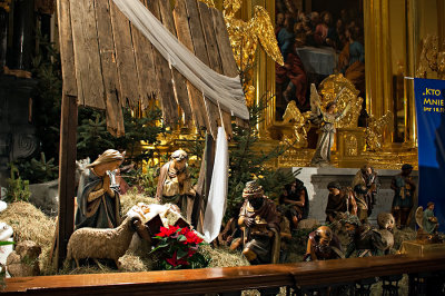 Nativity Scene At Church Of The Holy Cross