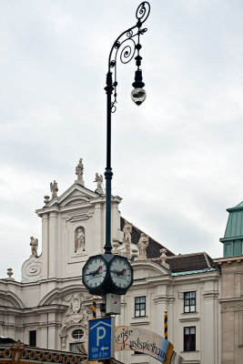 Tall Lantern With Round Clocks 
