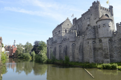  Old fortress in the ancient city of Gent