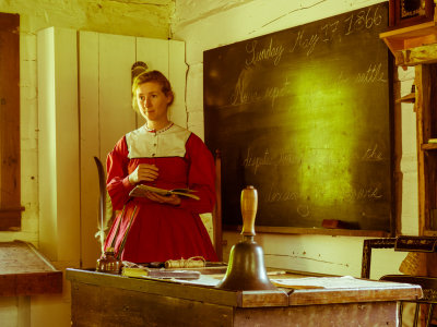 School Ma'rm at Upper Canada Village (yes, she's real)