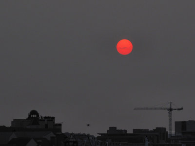 Sunrise Through Smoky Skies